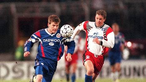 Stéphane Henchoz (r.) spielte von 1995 bis 1997 für den Hamburger SV