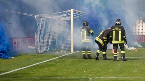 Beim Abstieg in die Serie C 2023 gab es Proteste der SPAL-Fans