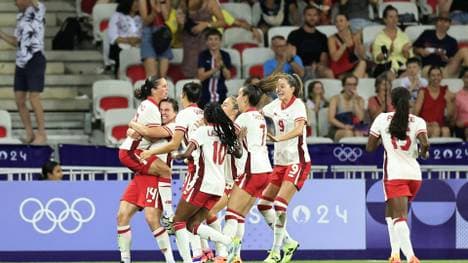 Kanada jubelt über das 1:0 gegen Kolumbien