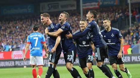 Moritz Heyer schoss das 2:0 für den HSV gegen Kiel