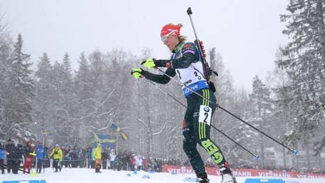 Denise Herrmann hat eine Podestplatzierung in der Verfolgung verpasst