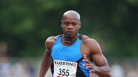 Asafa Powell lief 100 m in  9,84 Sekunden
