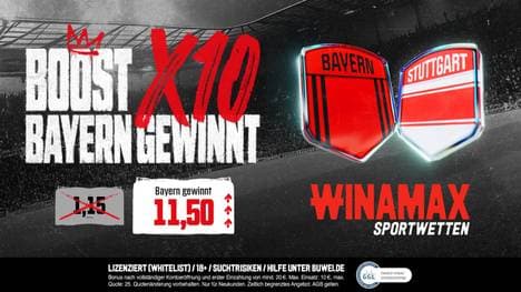 Winamax Quotenboost 11,50: Bayern vs. Stuttgart am 23.05.