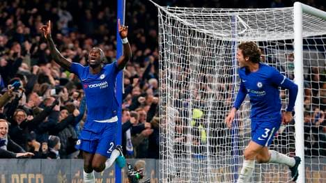 Antonio Rüdiger (l.) erlöste den FC Chelsea mit seinem Siegtor gegen Swansea City