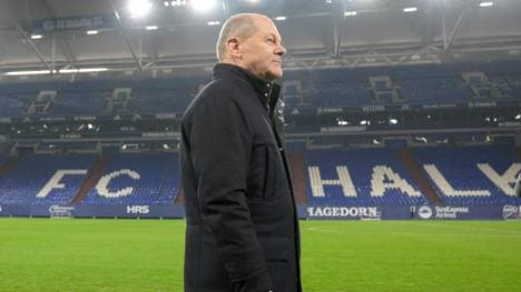 Zu Besuch auf Schalke: Olaf Scholz 