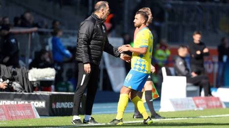 Robin Krauße musste nach einem Luftduell ausgewechselt werden