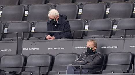 Präsident Reinhard Rauball (l.) und Geschäftsführer Hans-Joachim Watzke müssen beim BVB einen Verlust verzeichnen