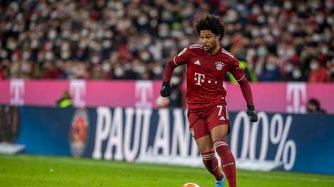 7 Serge Gnabry, FC Bayern Muenchen gegen Union Berlin, Fussball Bundesliga, Allianz Arena, Ergebniss 4 zu 0, Muenchen. 19.03.2022 Â *** 7 Serge Gnabry, FC Bayern Muenchen vs Union Berlin, Football Bundesliga, Allianz Arena, Result 4 to 0, Muenchen 19 03 2022 Â