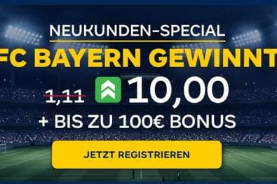 Merkur Bets Quotenboost: 10er Quote für Bayern-Sieg Gladbach am 06.03.26