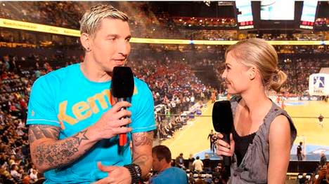 SPORT1-Experte Stefan Kretzschmar und Moderatorin Anett Sattler