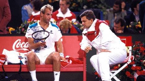 Ronnie Leitgeb (r.) führte Thomas Muster auf Platz 1 der Tennis-Weltrangliste