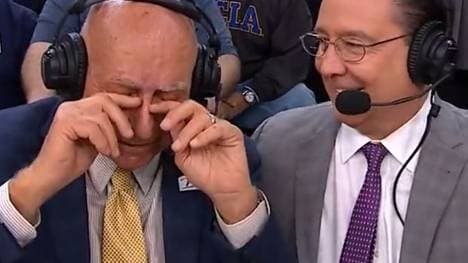 Dick Vitale brach vor der ESPN-Kamera in Tränen aus