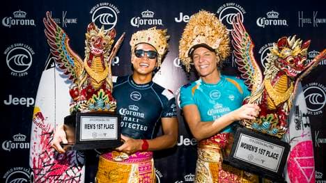 WSL: Steph Gilmore und Kanoa Igarashi gewinnen Corona Bali Protected 2019