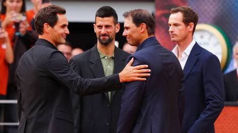 Die legendären Big 4: Roger Federer, Novak Djokovic, Rafael Nadal und Andy Murray (v.l.n.r.)