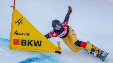 Mathilda Scheid beim Weltcup in Davos