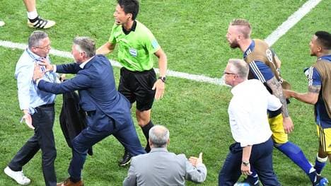 Uli Voigt und Georg Behlau provozierten nach dem Abpfiff Spieler und Betreuer der Schweden