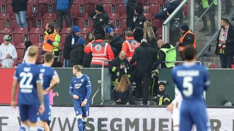 Während der Partie kam es zu einem medizinischen Notfall - ein TSG-Fan erlitt ein Knalltrauma