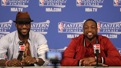 LeBron James und Dwyane Wade scheinen immer noch gute Kumpels zu sein.