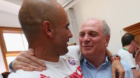 Pep Guardiola und Uli Hoeneß verstehen sich prächtig
