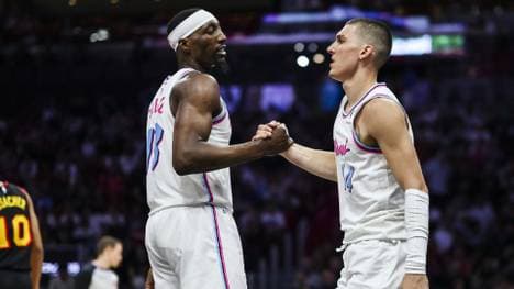 In Miami noch zusammen: Bam Adebayo (l.) und Tyler Herro