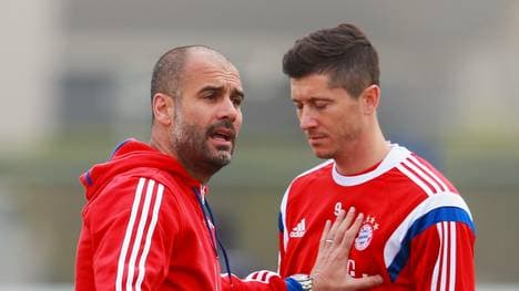 Pep Guardiola und Robert Lewandowski