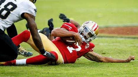 Colin Kaepernick am Boden
