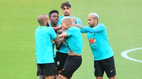 Im Training der Brasilianer hatten sich nicht alle lieb