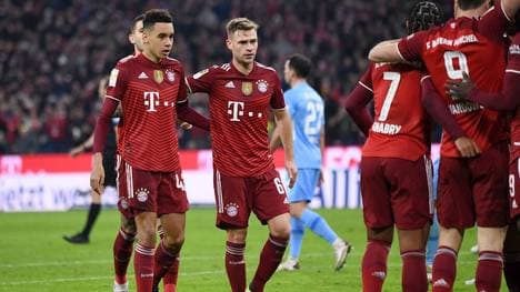 Jamal Musiala (l.) und Joshua Kimmich gehören zu Julian Nagelsmanns Hoffnungsträgern für den Rückrundenauftakt