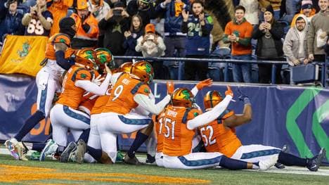 Die Seattle Sea Dragons mit Kicker Dominik Eberle jubelten erneut