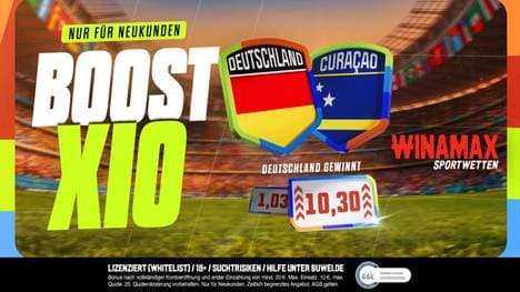 Winamax Quotenboost: Starke 10,30 Quote für Deutschland vs. Curaçao am 14.06.