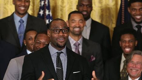 LeBron James war mit den Miami Heat im Januar 2013 bei Barack Obama im weißen Haus
