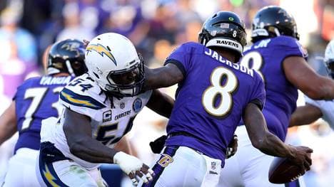 Die Los Angeles Chargers hatten Lamar Jackson im Duell mit den Baltimore Ravens über weite Strecken gut im Griff