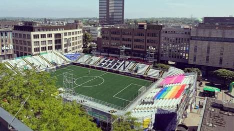 Das Stadion in Essen steht bereit