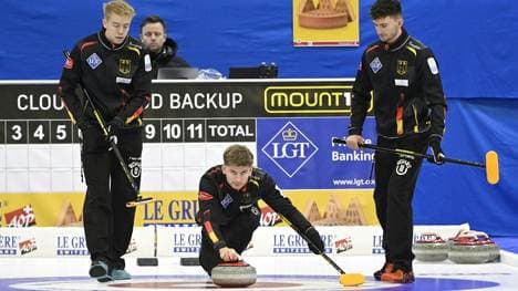 Deutschlands Curling-Team in Lohja
