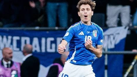 Nicolò Barella feierte sein Tor für Italien gegen Albanien