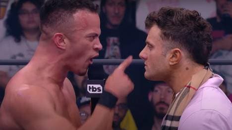 Ricky Starks (l.) und MJF lieferten sich bei AEW Dynamite eine heiße Promo Battle