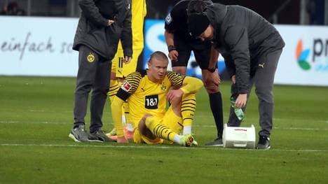 Erling Haaland verletzte sich in der Partie des BVB bei der TSG Hoffenheim