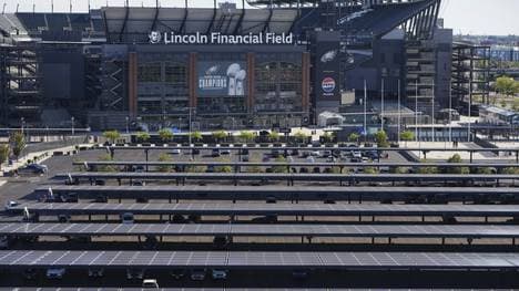 Das Stadion in Philadelphia hat kein Dach