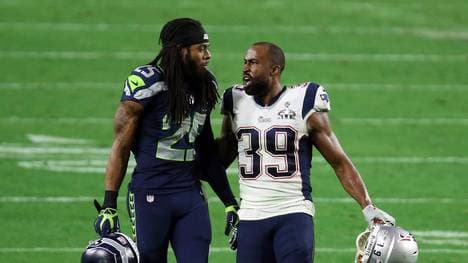 Ex-Patriots-Star Brandon Browner (r.) traf im Super Bowl 2015 auf die Seattle Seahawks mit Richard Sherman