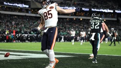 Cole Kmet von den Bears feiert
