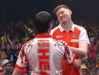 Niko Springer verliert das Viertelfinale gegen Damon Heta knapp mit 5:6. Den vierten Decider in Folge kann der "Meenzer Bub" diesmal nicht für sich entscheiden.