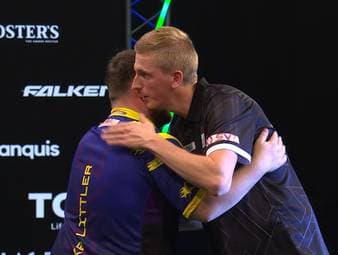Luke Littler nimmt auch die Hürde Wessel Nijman und steht relativ leicht im Viertelfinale des Grand Slam of Darts.