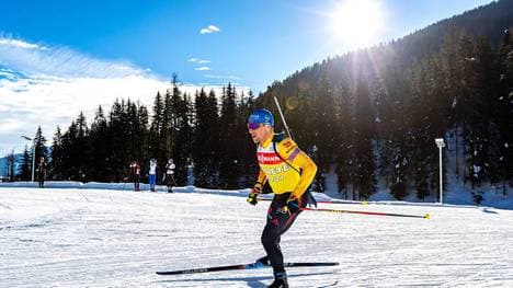 Erik Lesser feiert in der Mixed-Staffel sein WM-Debüt