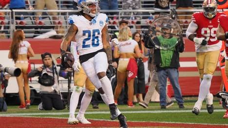 Running back Jahmyr Gibbs (26) fällt verletzt aus