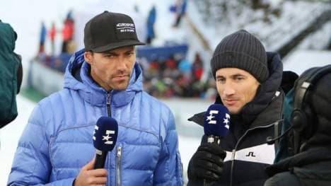 Sven Hannawald (l.) und Martin Schmitt im Jahr 2018