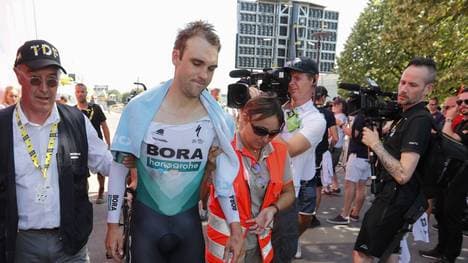 Maximilian Schachmann hat sich bei einem Sturz bei der Tour de France verletzt