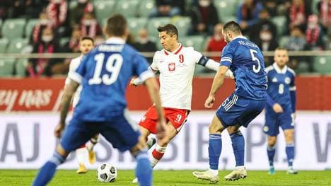 Robert Lewandowski erzielte gegen Bosnien einen Doppelpack