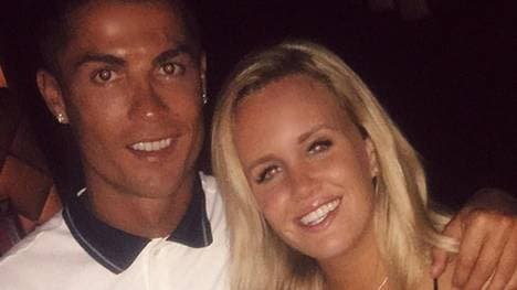 Cristiano Ronaldo mit der Handy-Verliererin