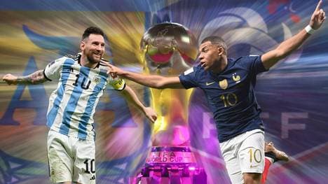Lionel Messi und Kylian Mbappé - wer holt sich den Titel im WM-Finale?