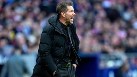 Atletico-Coach Diego Simeone will mit seiner Mannschaft einen Platz in den Top 8 der CL-Tabelle verteidigen! 